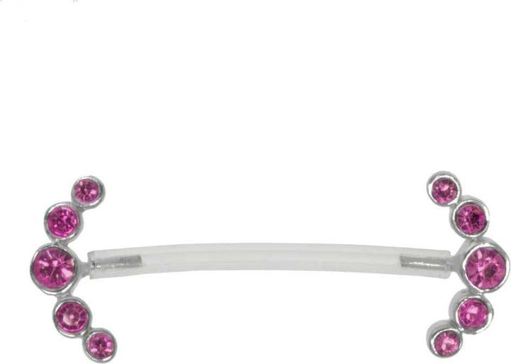 Bijouteria Brustpiercing (Bioplast, Silber 925, Kristall)