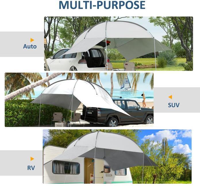 Actual product image Swisshandel24 Heckzelt für Autos, wasserdicht, tragbar, 3x2,6x2,3m (Awning)