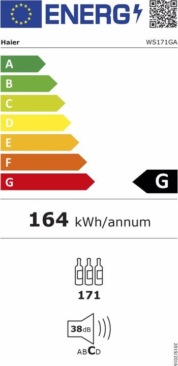 Etichetta energetica Haier WS171GA 171 bottiglie