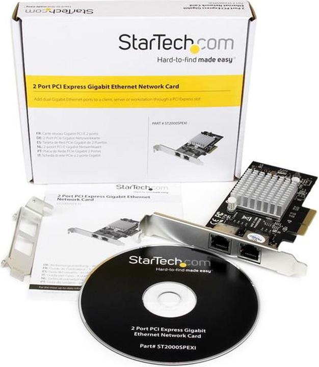 Produktbild StarTech 2 Port PCIe Gigabit Network Card (PCI Express 2.1 x4)