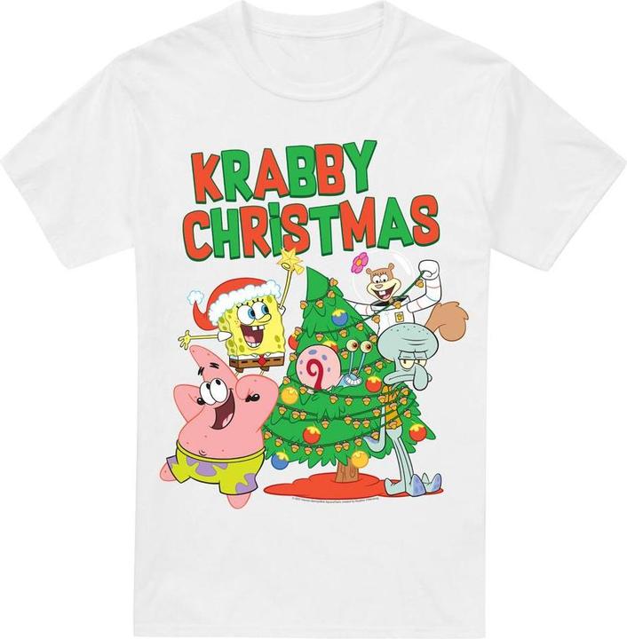 Immagine prodotto Spongebob Squarepants Decorating Maglietta Albero di Natale Uomo (3XL)