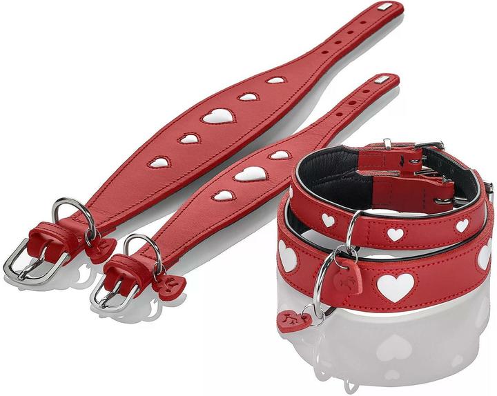 Immagine prodotto Hunter Collare per levrieri Love 52/M, rosso/nero (M, Cane, Generale)