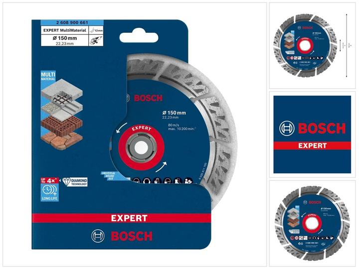 Actual product image Bosch Professional Zubehör Expert MultiMaterial diamond cutting discs, 150 x 22.23 x 2.4 x 12 mm