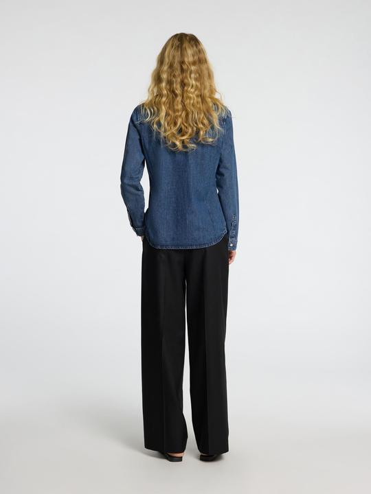Actual product image Selected Femme Body-hugging long-sleeved denim shirt (36)