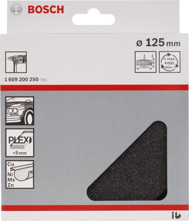 Productafbeelding Bosch Professional Zubehör Polijstspons, 125 mm Accessor (125,0 Schijven)
