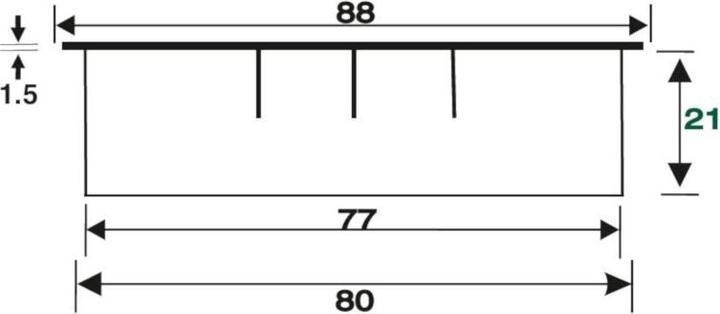 Produktbild TecLines TKD002E Tisch Kabeldurchführung rund 80mm, Edelstahl Optik