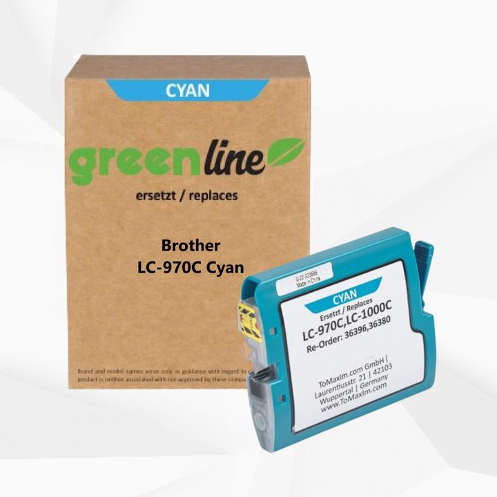 Actual product image Inkadoo Druckerpatronen greenline ersetzt Brother LC-970 Y XL Tintenpatrone LC970 Y