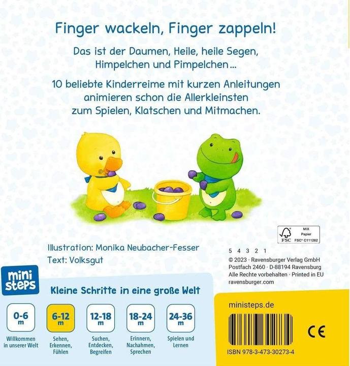 Produktbild Ravensburger ministeps: Fingerspiele für Klitzekleine (Deutsch)