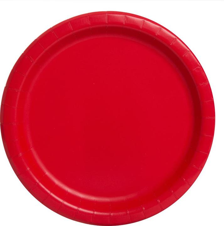 Actual product image Unique Red paper plates 17cm (8pcs) (8 x)