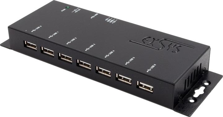 Produktbild Exsys GmbH 7-Port USB 2.0 HUB (Metallgehäuse), inkl (USB-B, 7 Ports)