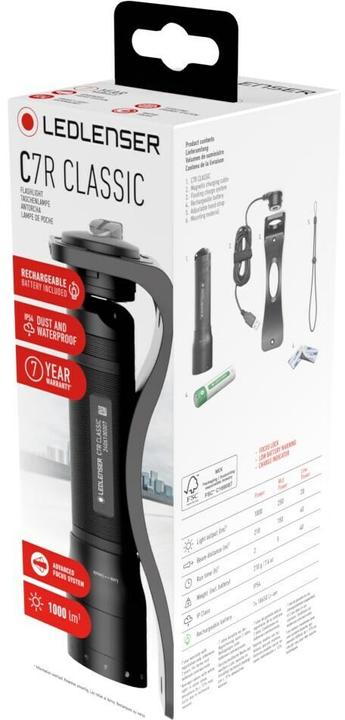 Produktbild Ledlenser C7R (16.60 cm, 1000 lm)