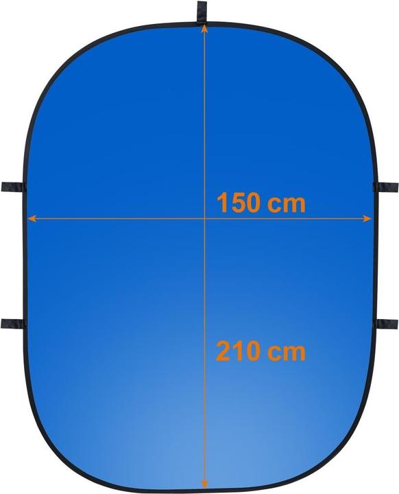 Produktbild Walimex pro pro Falthintergrund grün/blau, 150x210cm (210 cm, 200 cm)