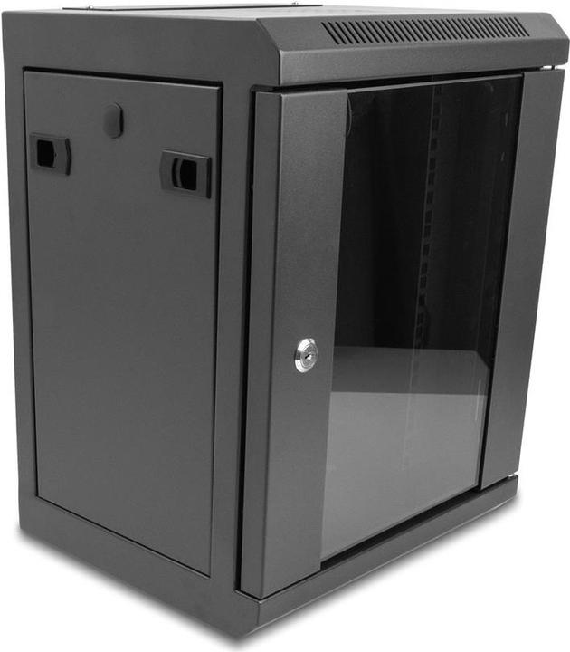 Produktbild Delock 10? Netzwerkschrank mit Glastür 8 HE schwarz (8 HE, 10 Zoll Rack)