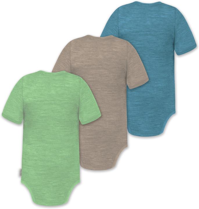 Actual product image Normani Set of 3 baby merino short-sleeved body "Tihoi" - 9319 (74)