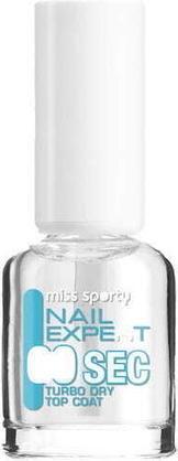 Miss Sporty Miss Sports - Nail Expert Turbo Dry Top Coat Conditioner To Speed Up The Drying Of 8Ml Varnish (8 ml)