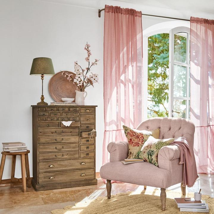 Actual product image Loberon Curtain Drimmelen pink (H/W 250/135 cm)