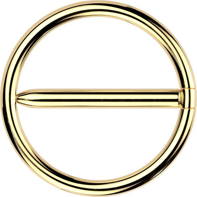 Star Piercing Segmentring Stab klappbar vergoldet (ohne Messing, Titan G23)