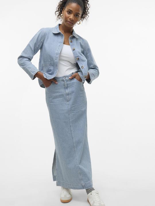 Produktbild Vero Moda VMBIRKLEY Mittlere Taille Langer Rock Jeansrock (L)