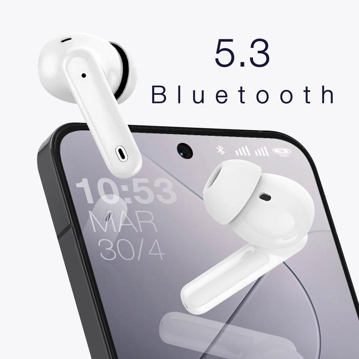 Actual product image 3MK Hardy LifePods Pro słcuhawki bezprzewodowe Bluetooth 5.3 ANC białe/white (ANC, 6.50 h, Wireless)
