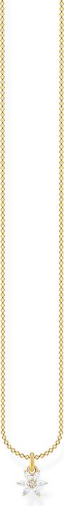 Immagine prodotto Thomas Sabo Collana Fiore Pietre Bianche (Dorato, Con pietra/e, Argento 925, 45 cm)