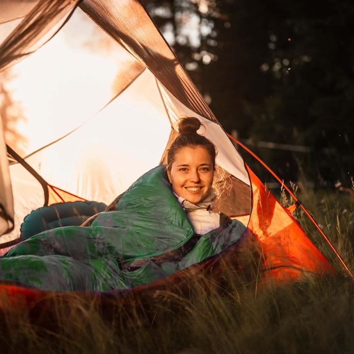Produktbild Toboli Schlafsack Grün 210x75cm Deckenschlafsack 950g Erwachsene Decke Camping (210 cm)