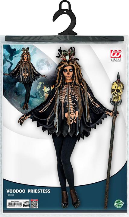 Immagine prodotto Widmann Mantello Voodoo Priestrin: poncho con cappuccio (Taglia unica)