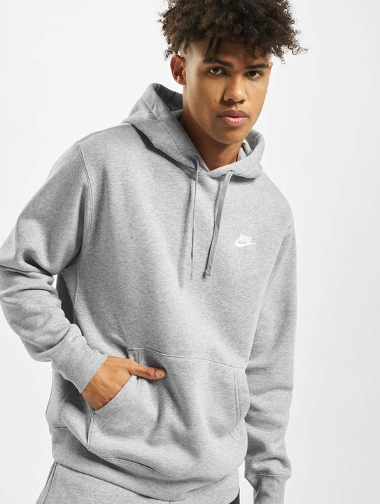 Actual product image Nike Mens M NSW Club Hoodie PO BB Sweatshirt, dk Grey Heather/Matte Silver, 2XL (XXL)