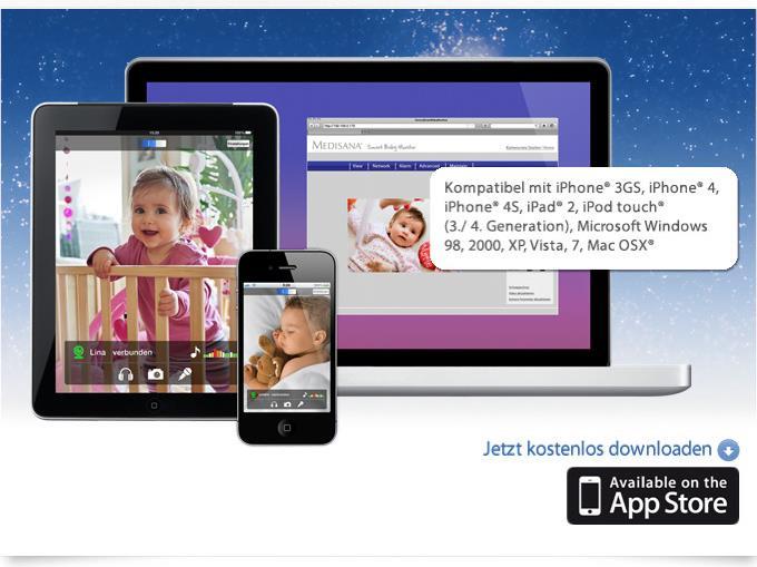 Actual product image Medisana Smart Baby Monitor (Video & Audio, 999 m)