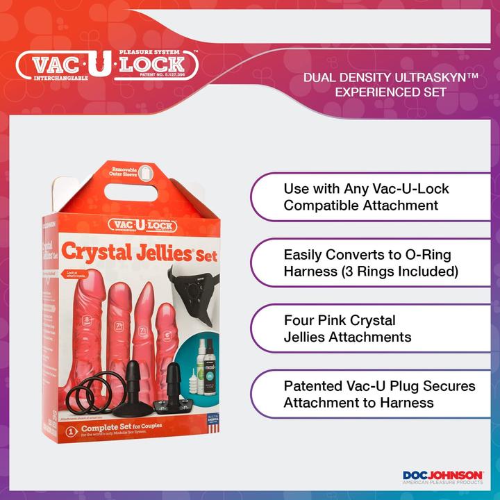 Productafbeelding Doc Johnson Vac-U-Lock - Kristallen Jellies Set