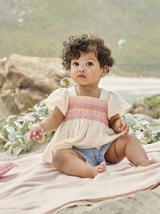 Produktbild Vertbaudet Mädchen Baby Bluse mit Häkelspitze (68)