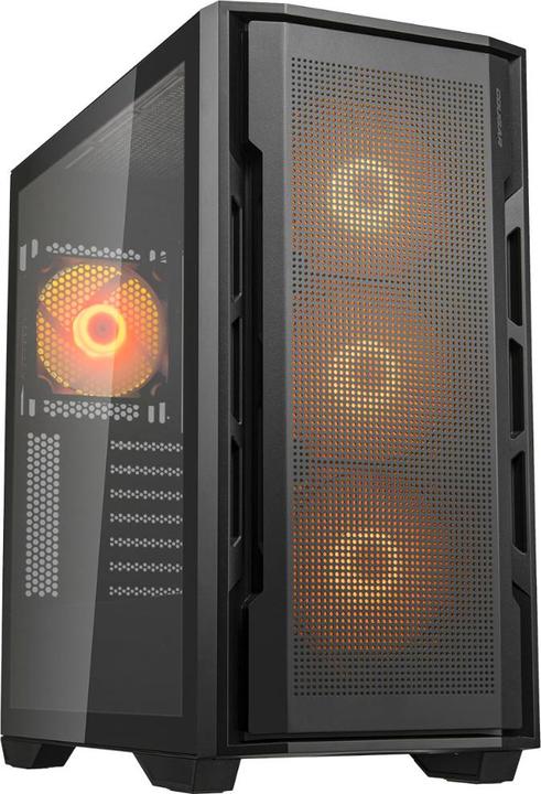 Immagine prodotto Cougar Uniface RGB Black | Caso PC | Mid Tower / Pannello frontale in mesh / Ventole ARGB / Pannello (ATX, SSI CEB, Mini-ITX, mATX)