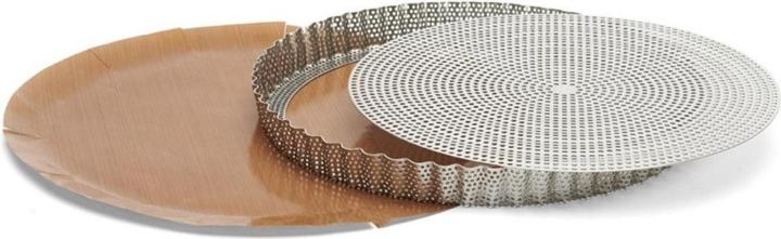Image du produit de Buyer Geriff. Moule à Tarte En Acier Inoxydable Perforé 28x2.5 cm (28 cm)