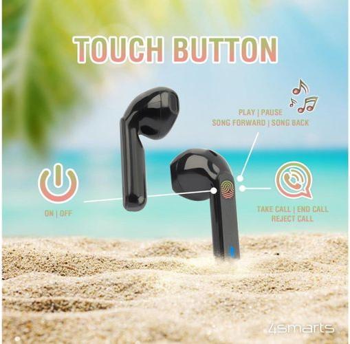 Produktbild 4smarts In-Ear-Kopfhörer Eara Twin Weiss (keine Geräuschunterdrückung, 3 h, Kabellos)