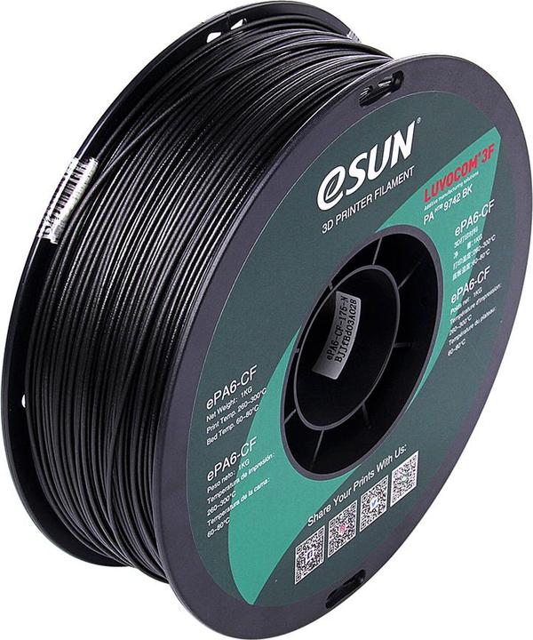 Produktbild eSUN ePAHT-CF Nylon Carbon Fiber Filament 1.75mm 0.75Kg (Nylon, 1.75 mm, 750 g, Schwarz)
