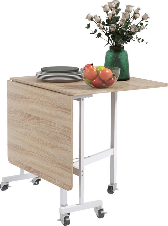 Homcom Dining table with castors (120 x 80 x 73 cm)