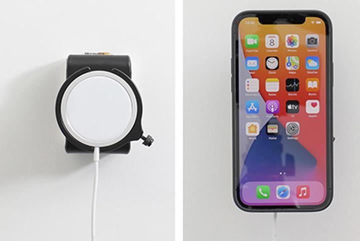 Produktbild Brodit MagSafe Halter ohne Kugelgelenk mit KFZ-Ladeadapter