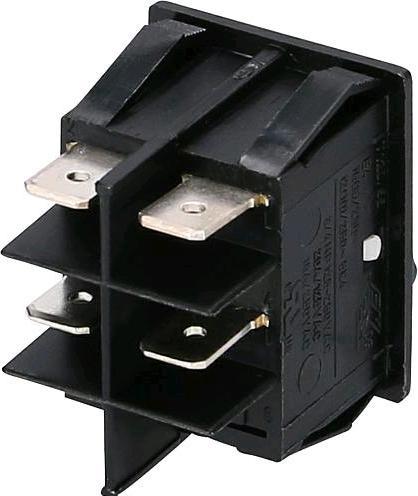 Actual product image interBär Built-in rocker switch 30x22 16 A black Rocker illuminated red