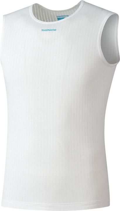 Actual product image Shimano Vertex Mesh Sleeveless Base Layer White (Xl) (XL)