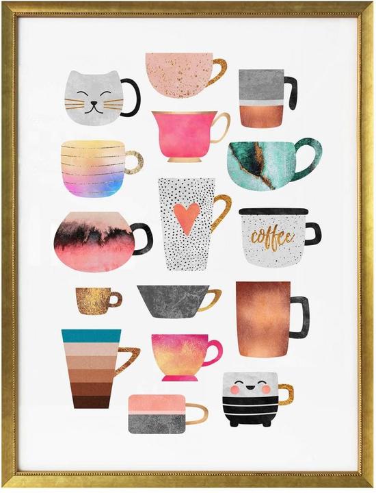 Immagine prodotto Trenddeko Tazze da caffè: Miscellanea colorata (24 x 30 cm)