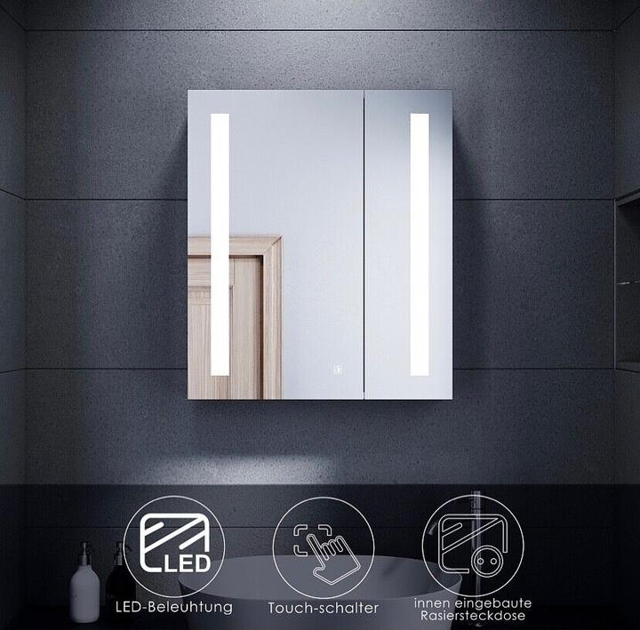SONNI Spiegelschrank (70 x 60 cm)
