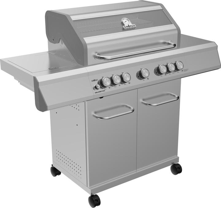 Image du produit Grillfürst G521G Gril à gaz en acier inoxydable à 5 brûleurs avec brûleur haute température (15 kW)