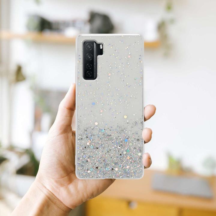 Immagine prodotto Cadorabo Custodia per Huawei P40 LITE 5G / NOVA 7 SE TPU funkelnder Glitter (Huawei Nova 7 SE, Huawei P40 Lite 5G)