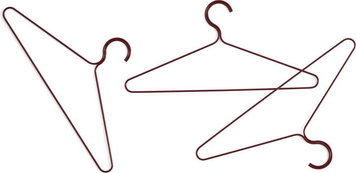 Actual product image HAY Set of 3 Colour Hanger - Maroon Red