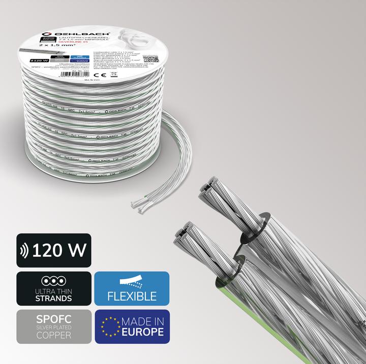 Produktbild Oehlbach Lautsprecherkabel 2x1.5mm² 6m (6 m, 1.50 mm²)