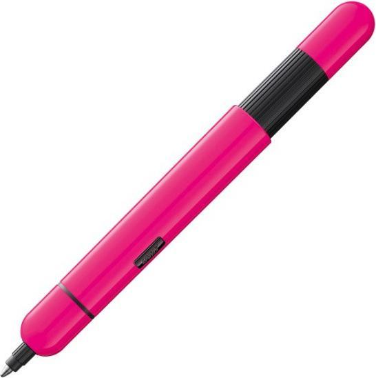 Actual product image Lamy Retractable biros pico neon pink Pocket Pen with double push-button mechanism, with only one (Neon pink, 1 x)