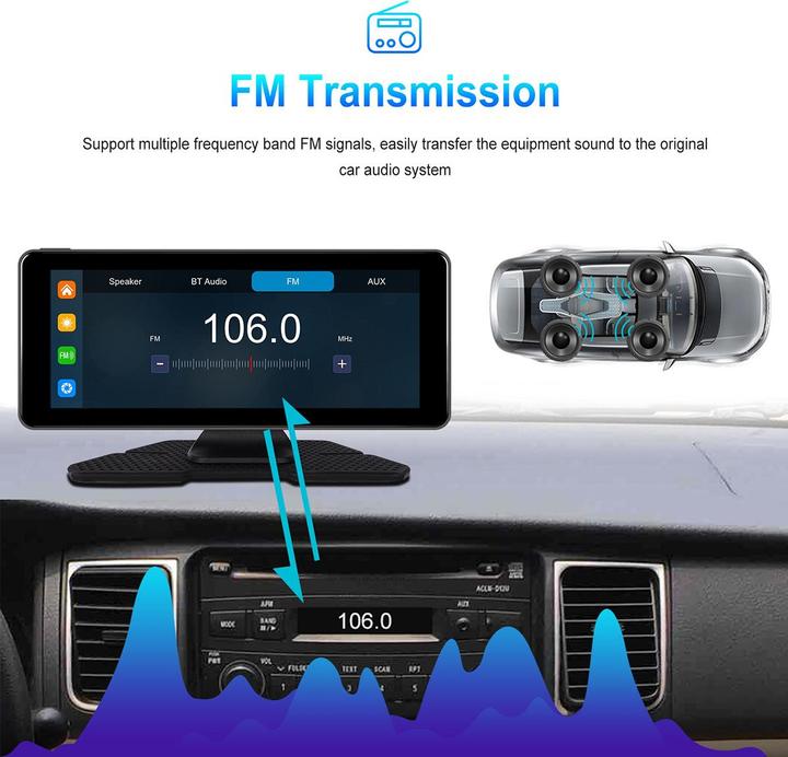 Actual product image Avizar 6,86" 4K CarPlay Rückfahrkamera Display