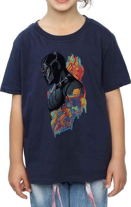 Immagine prodotto Maglietta in cotone con profilo Black Panther delle ragazze (152, 158)