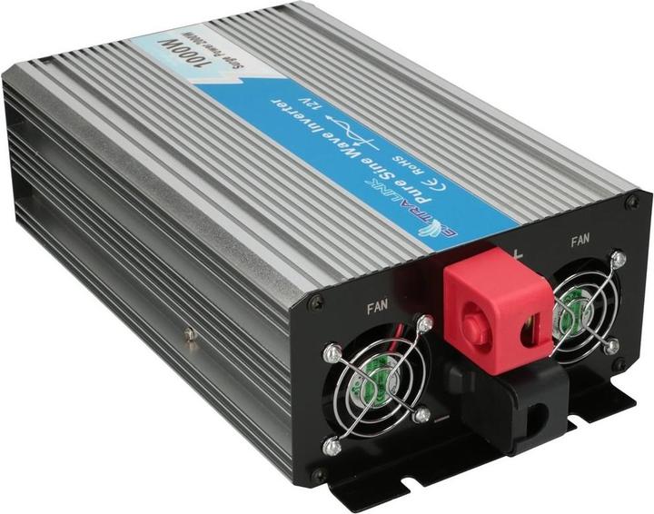 Produktbild Extralink VOLTAGE CONVERTER -,, PURE SINUS OPIP-1000W power adapter/inverter Auto Aluminium