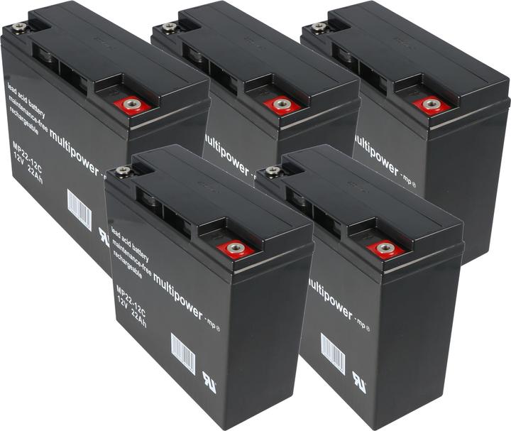 Multipower Batterie SXT Raptor 1200 scooter électrique, convient pour 6-DZM-20 (60 V, 22 Ah)