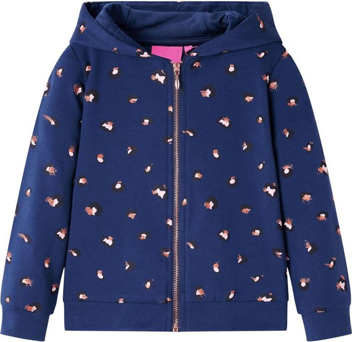 Actual product image VidaXL Children's hooded jumper navy blue 92,Material: 95 (92)